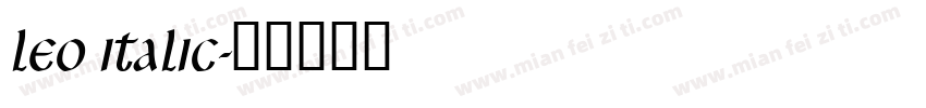 Leo Italic字体转换